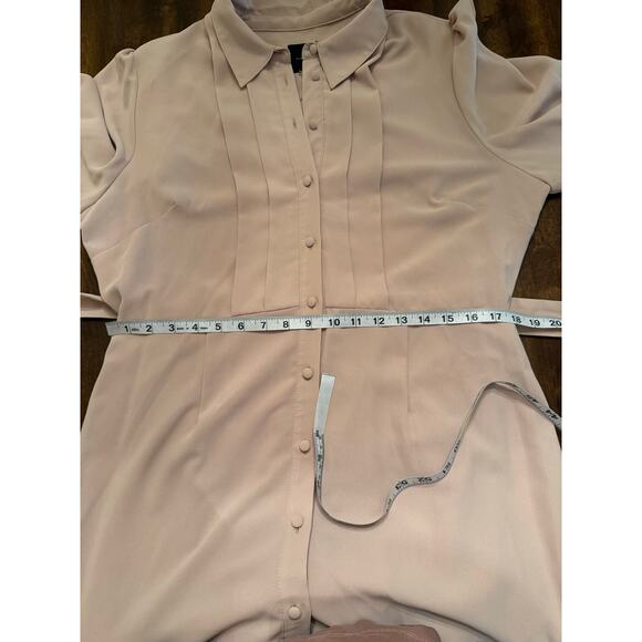 NEW Alex Marie Women's Sand Long Sleeve Jesse Button Up Dress Size 16 - Picture 10 of 12